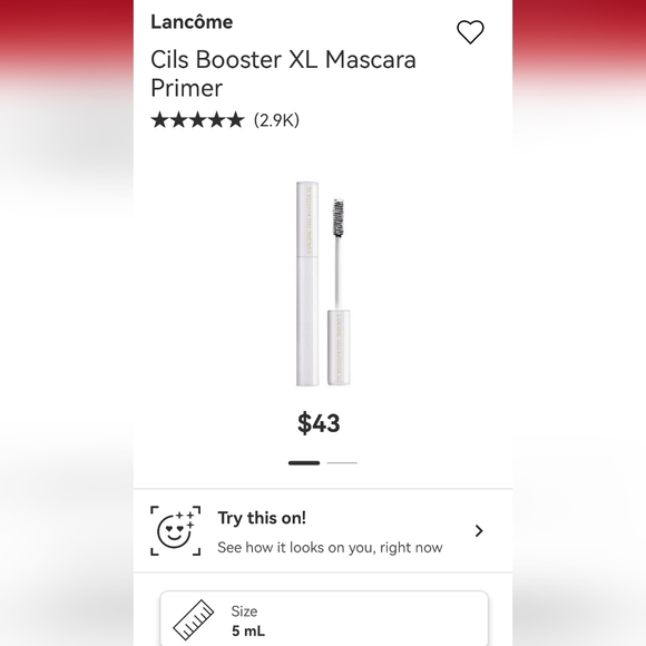 2/$20 LancômeCils Booster XL Mascara Primer - Picture 2 of 4